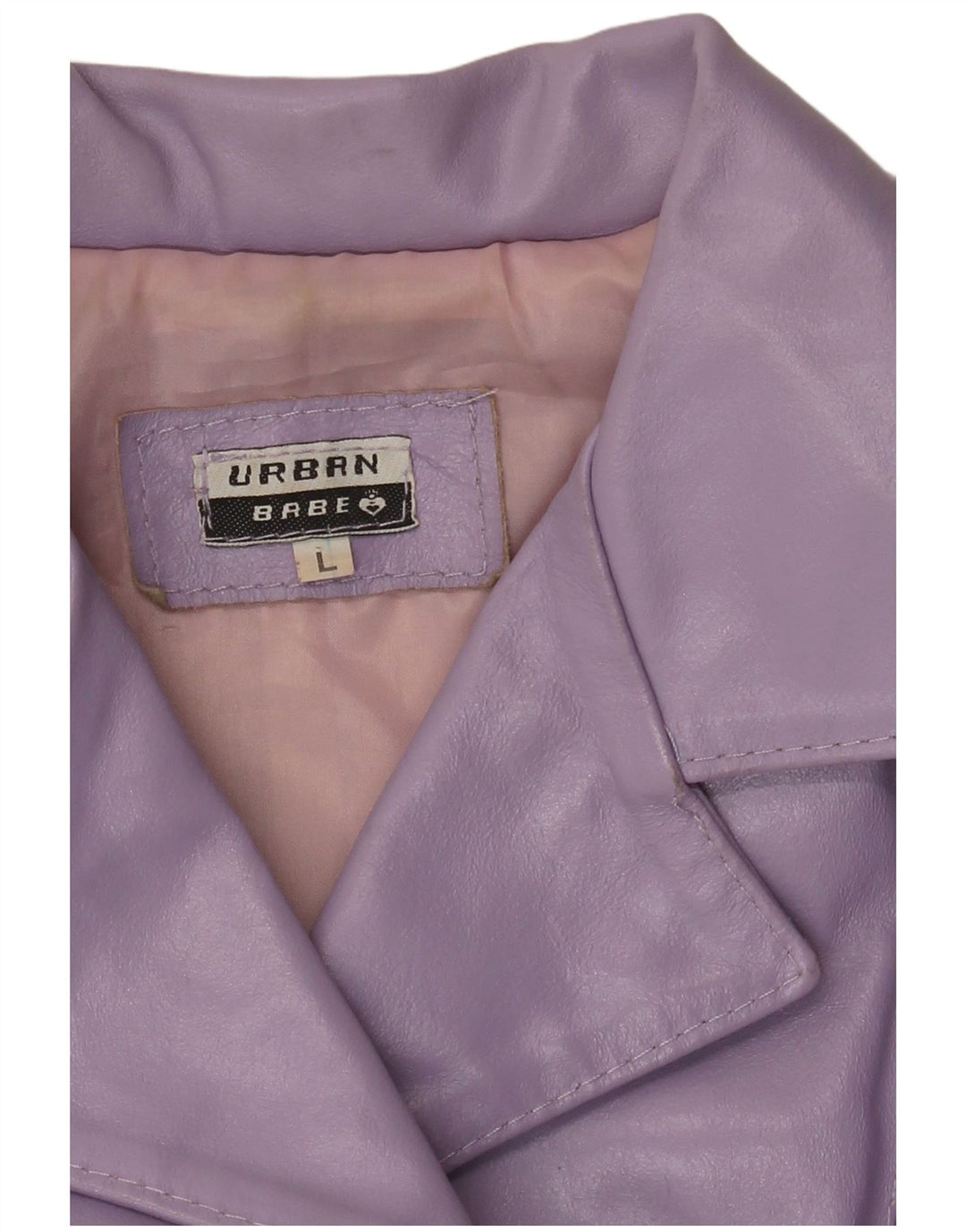 Vintage læderjakke til kvinder UK 14 Large Purple
