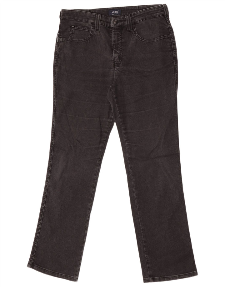 Armani Dame Straight Jeans W30 L30 Sort Bomuld