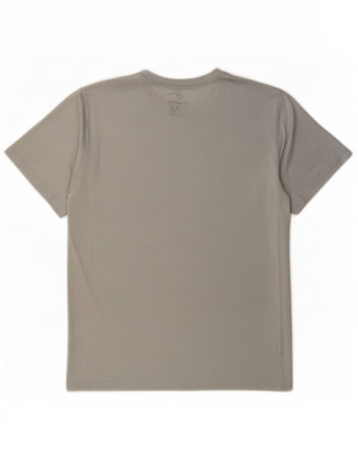 Nike Herre Dri Fit grafisk T-shirt top mellemgrå polyester