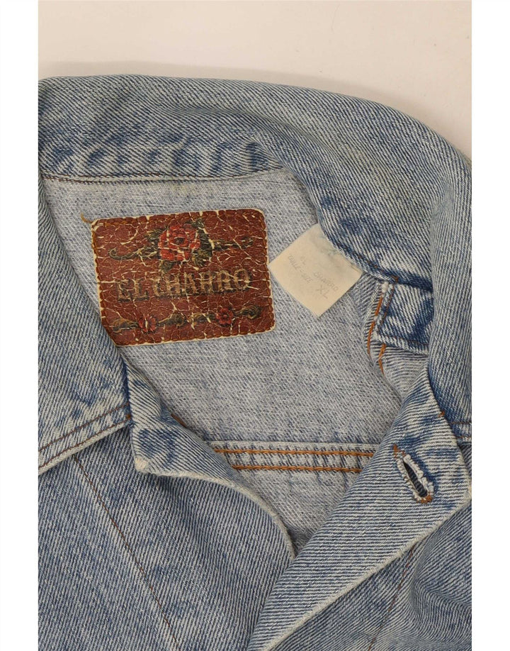 El Charro Dame Oversized denimjakke UK 18 XL Blå Bomuld