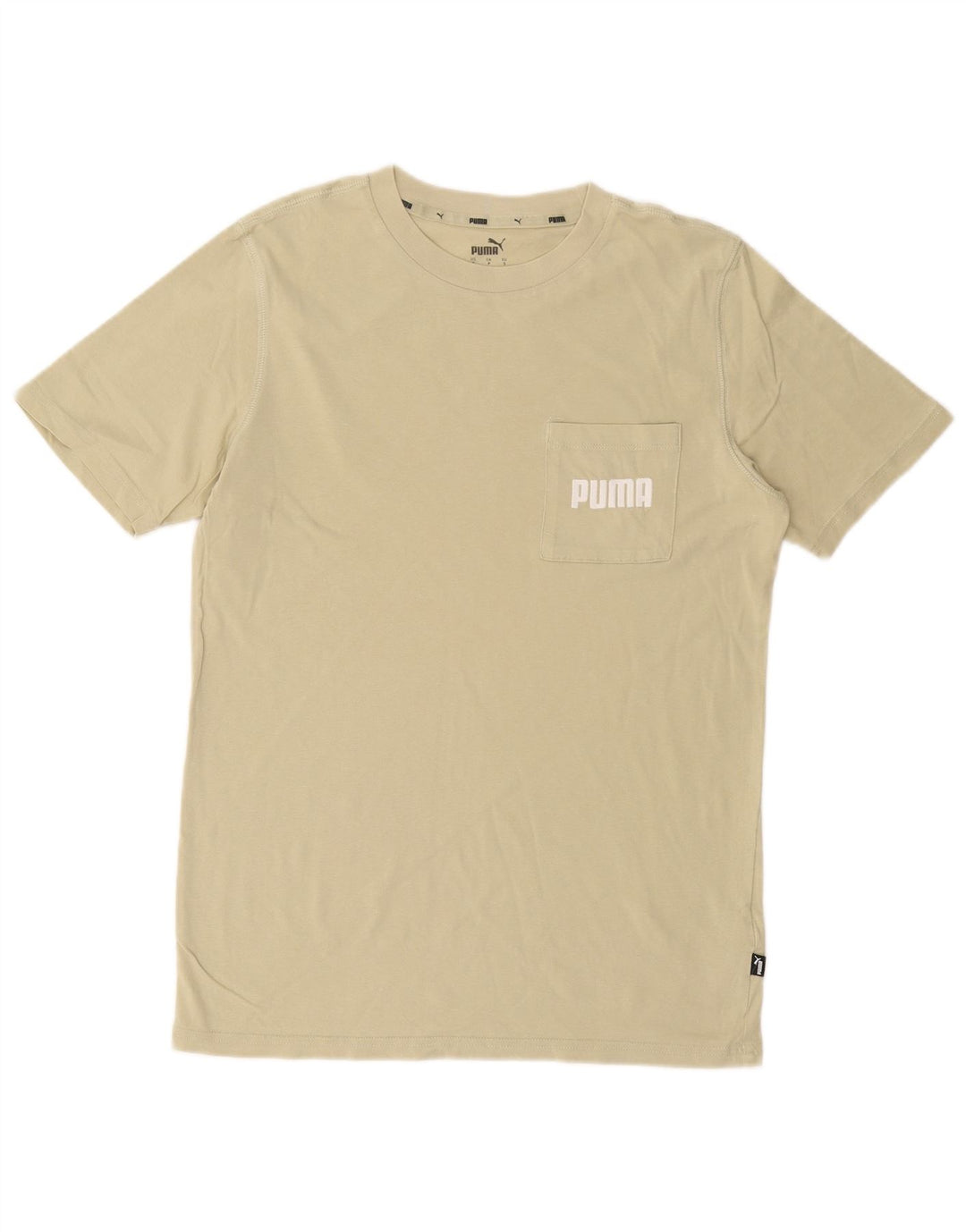 PUMA Grafisk T-shirt til mænd, lille Khaki Bomuld