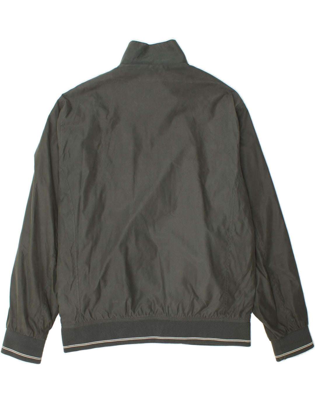 MARKS & SPENCER Mens Bomber Jacket UK 40 Large Green Polyester Vintage Marks & Spencer and Second-Hand Marks & Spencer from Messina Hembry 