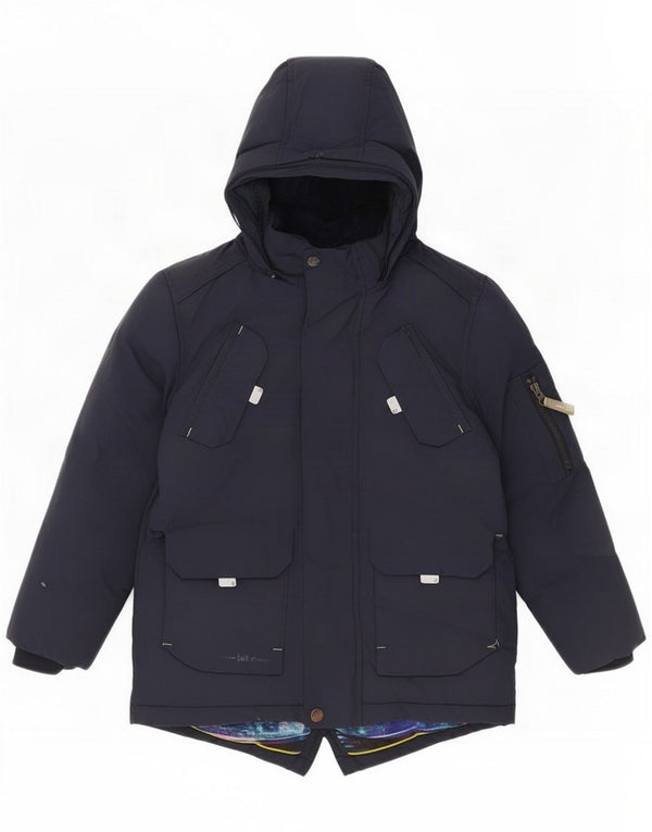 Ted Baker drenge hættepolstret jakke 6-7 år marineblå nylon