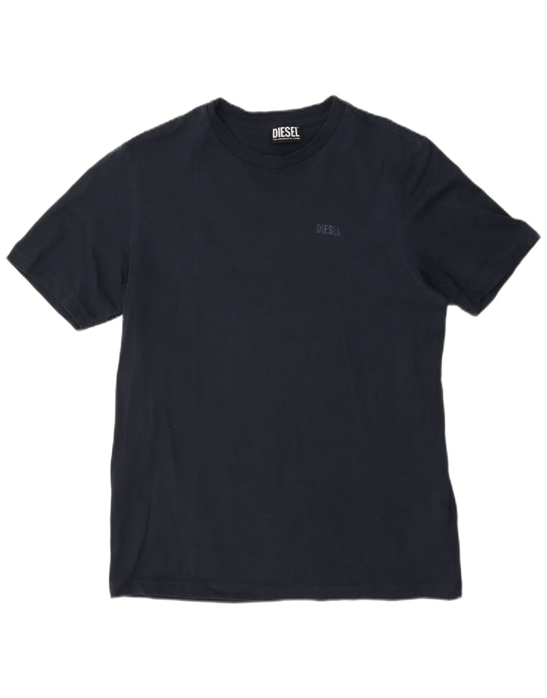Diesel Herre T-Shirt Top Medium Marineblå Bomuld