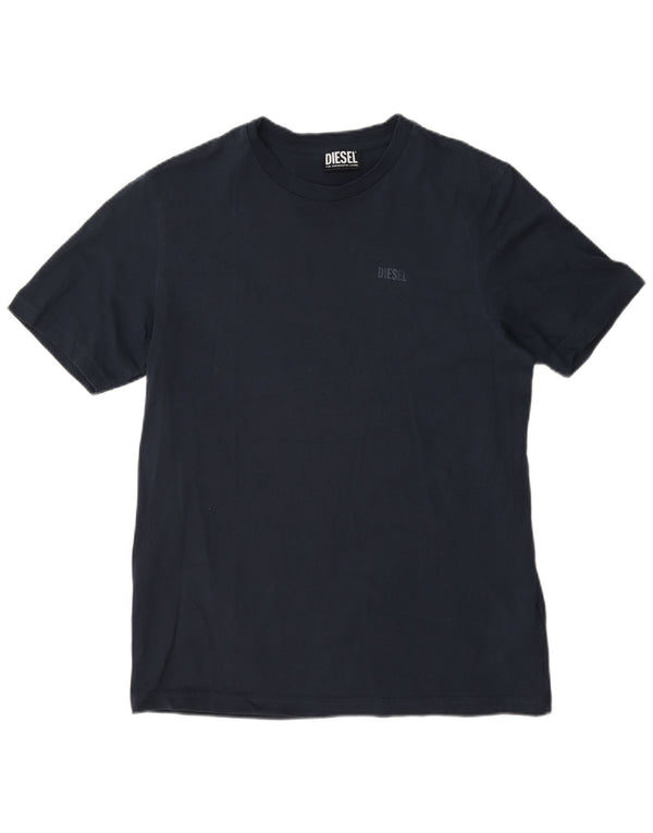 Diesel Herre T-Shirt Top Medium Marineblå Bomuld