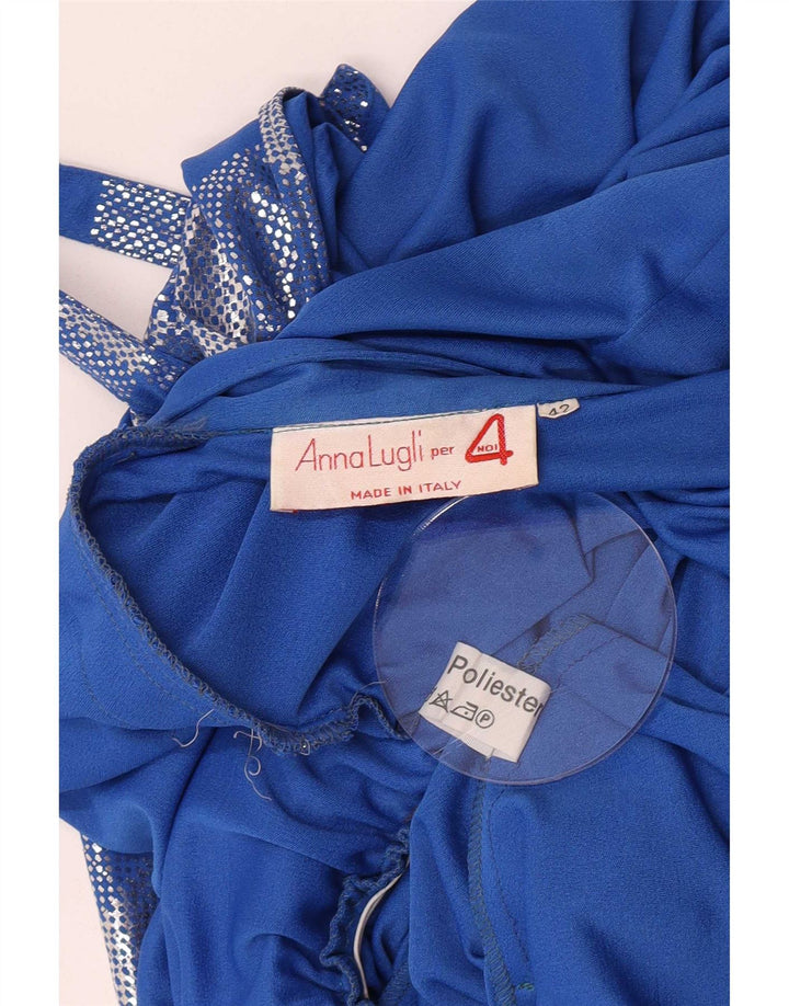 Anna Lugli Dame Jumpsuit IT 42 Medium Blue Geometric Polyester