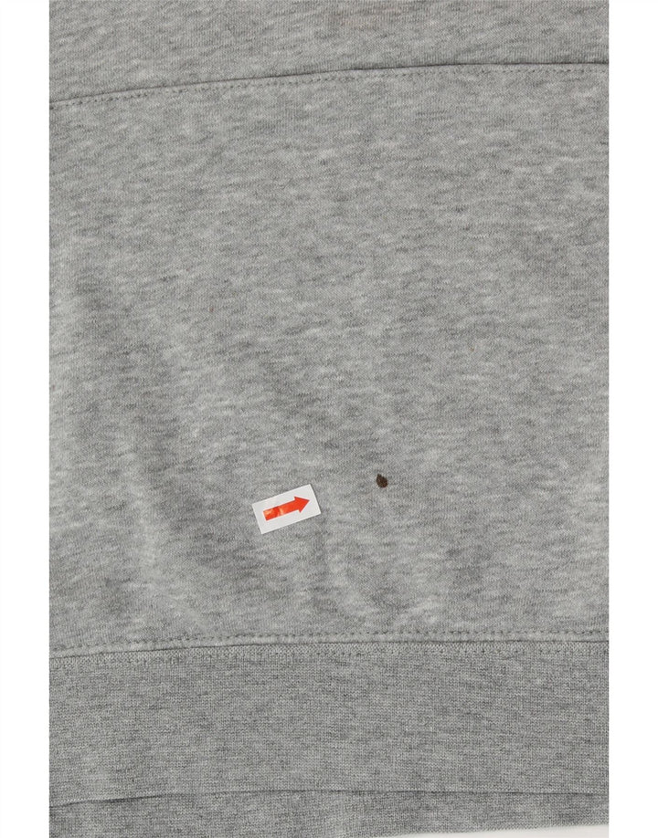 NIKE Mens Hoodie Jumper Small Grey Flecked Cotton