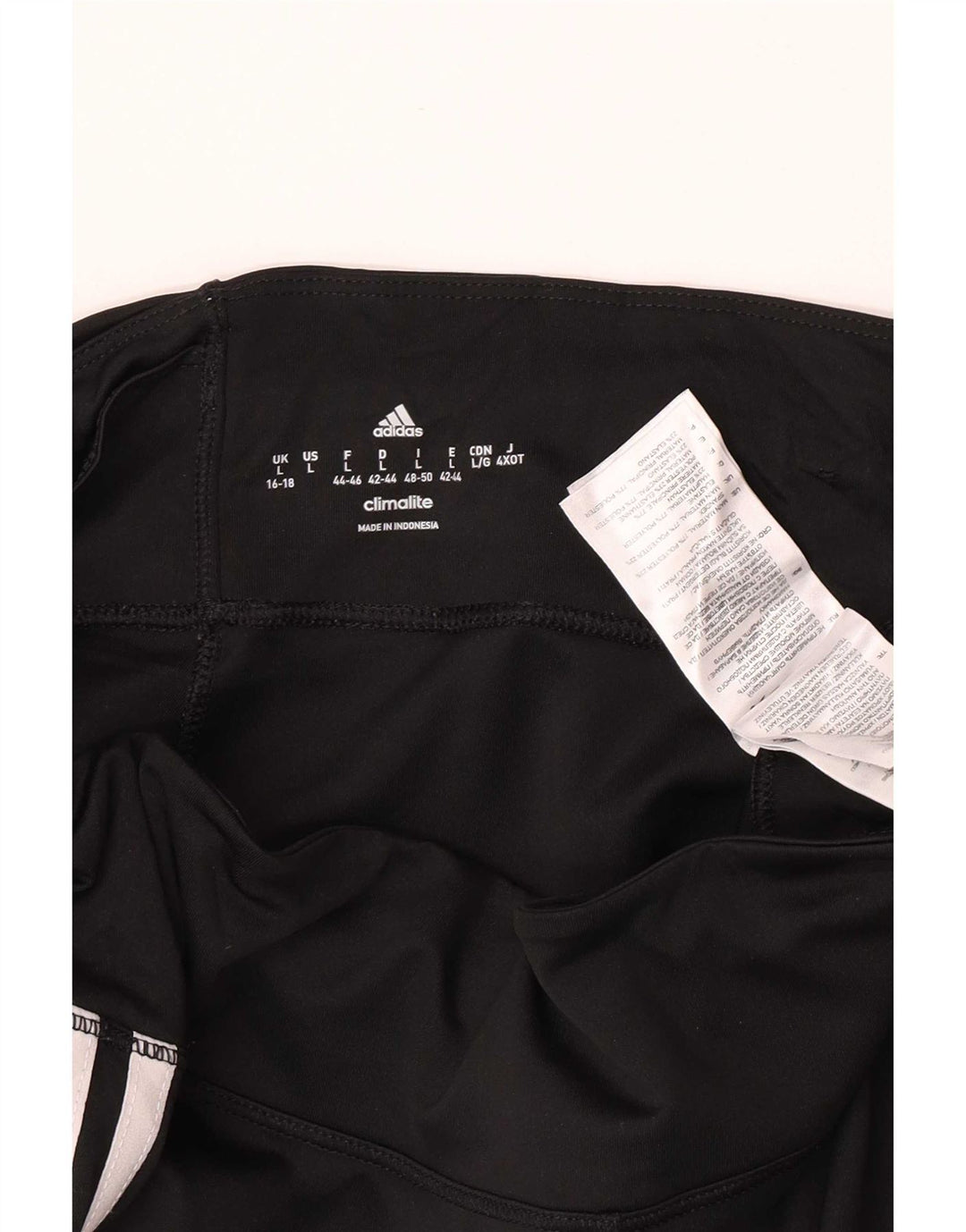 Adidas Womens Climalite Leggings UK 16/18 Large Black Polyester