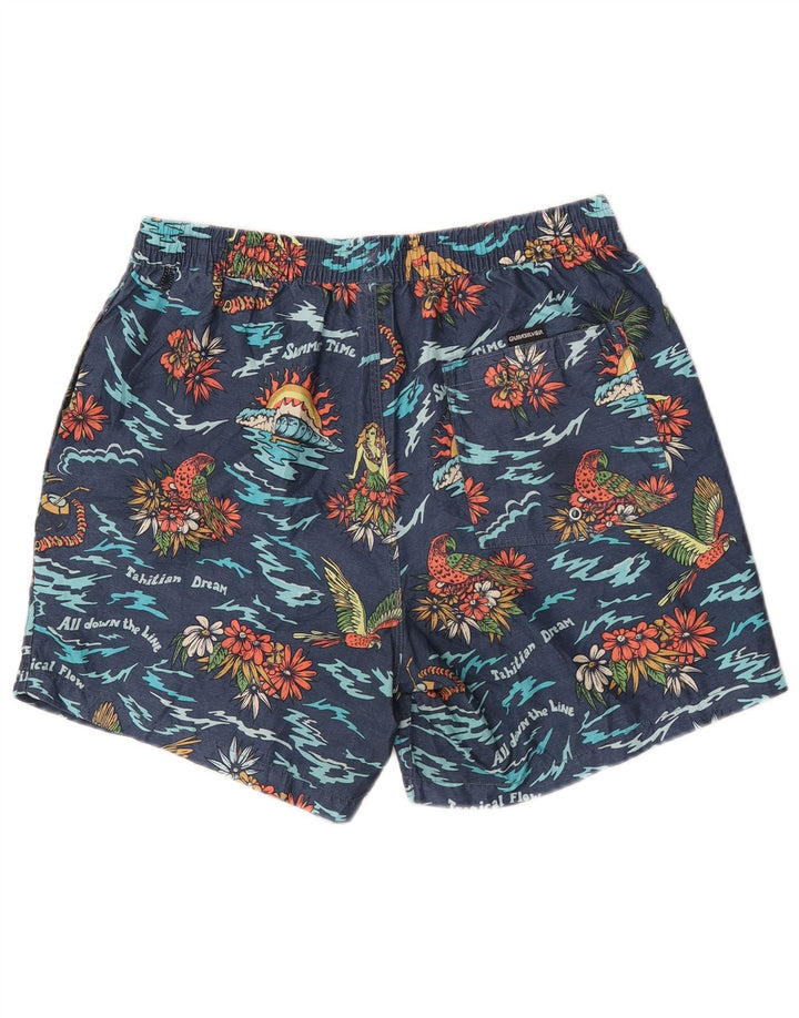 Quiksilver Badeshorts til mænd Medium Navy Blue Floral Polyester