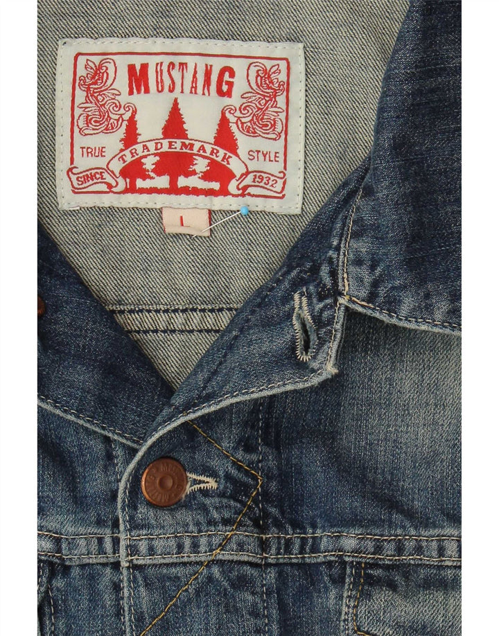 Mustang Herre denimjakke UK 40 Large Blue Cotton