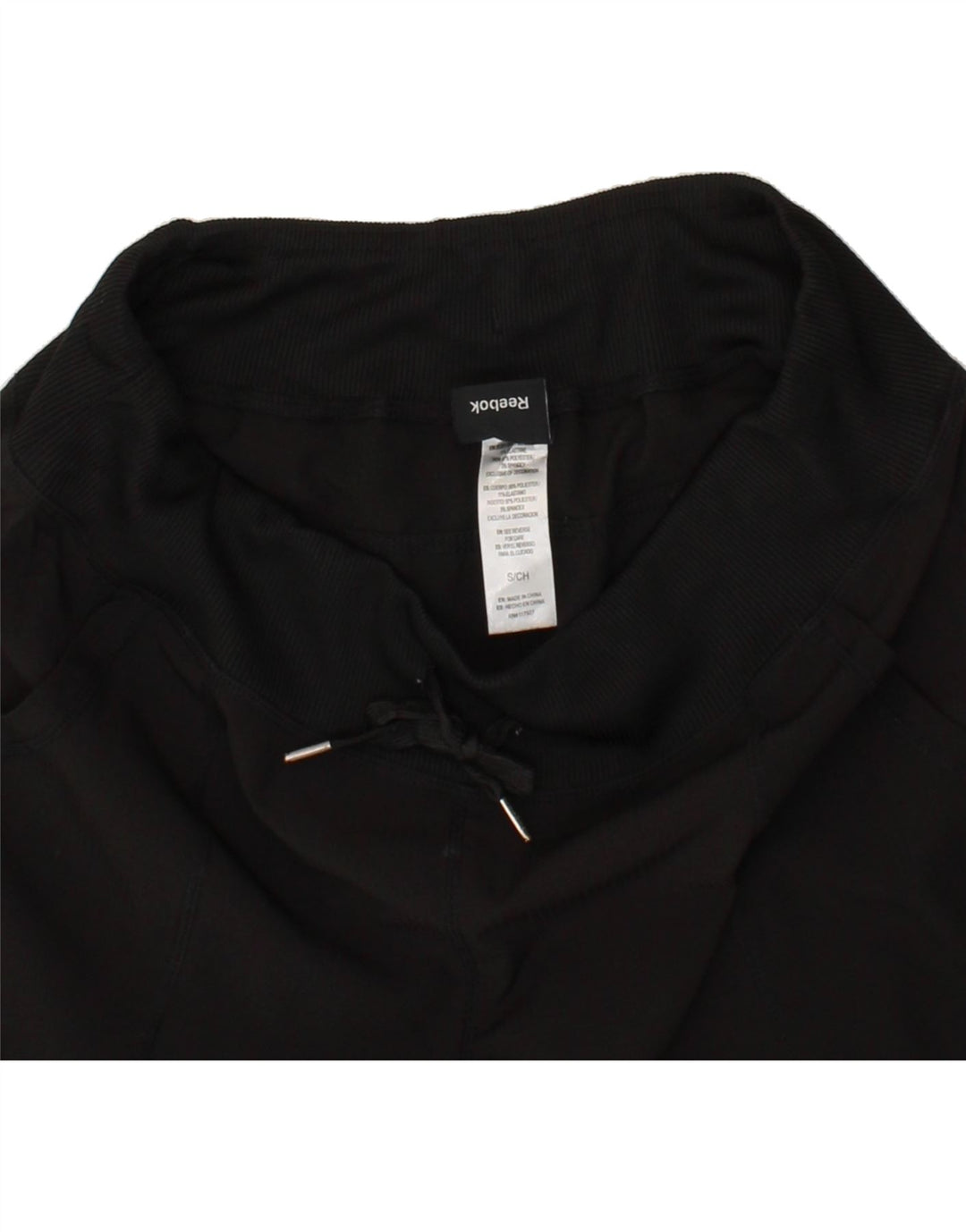 REEBOK Womens Tracksuit Trousers Joggers UK 10 Small  Black Polyester Vintage Reebok and Second-Hand Reebok from Messina Hembry 