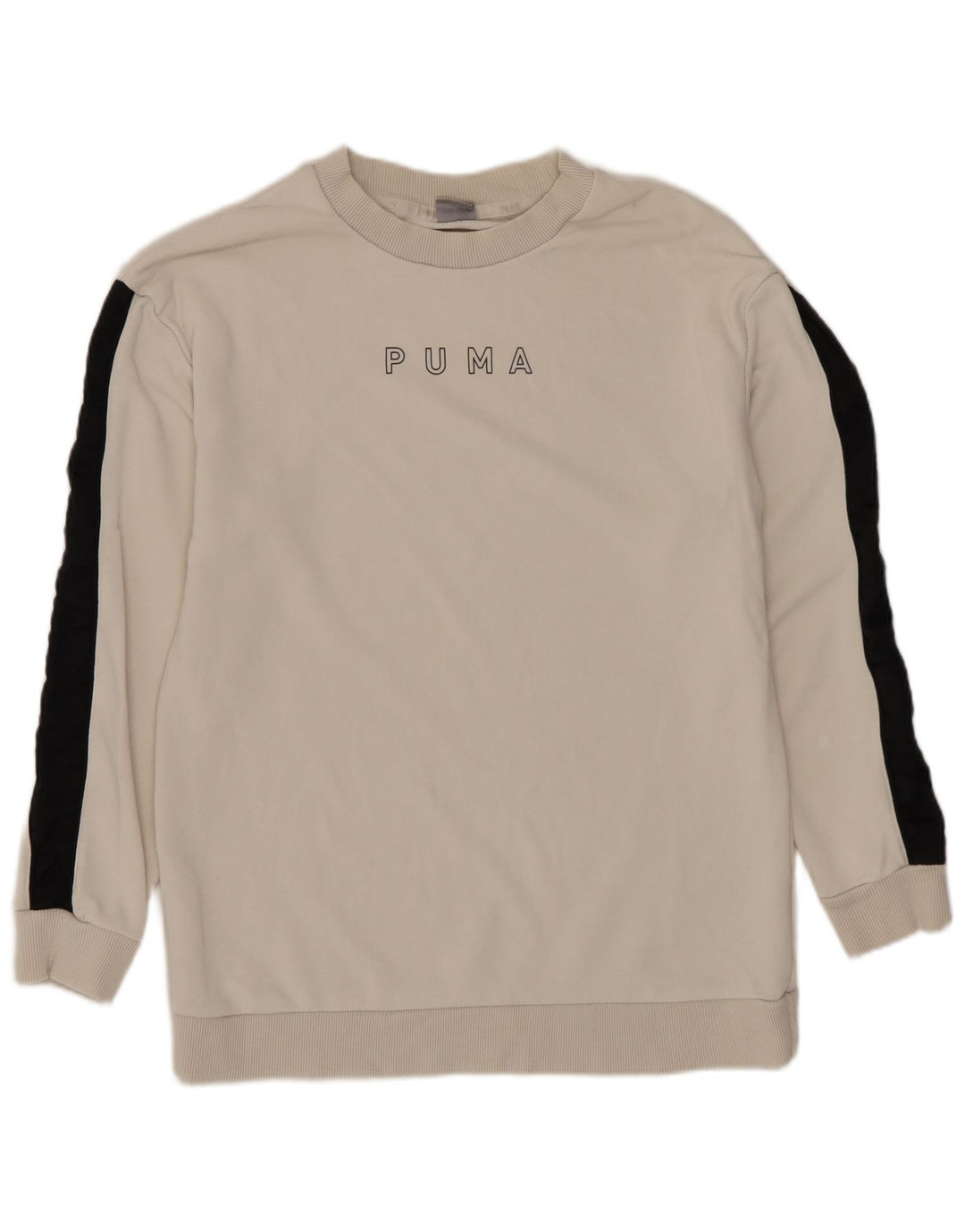 PUMA Grafisk sweatshirt til mænd XS Hvid Colourblock Bomuld
