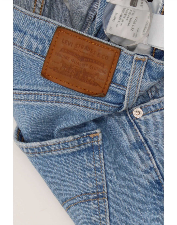 Levi's Kvinder Distressed High Rise Flared Jeans W26 L27 Blå Bomuld