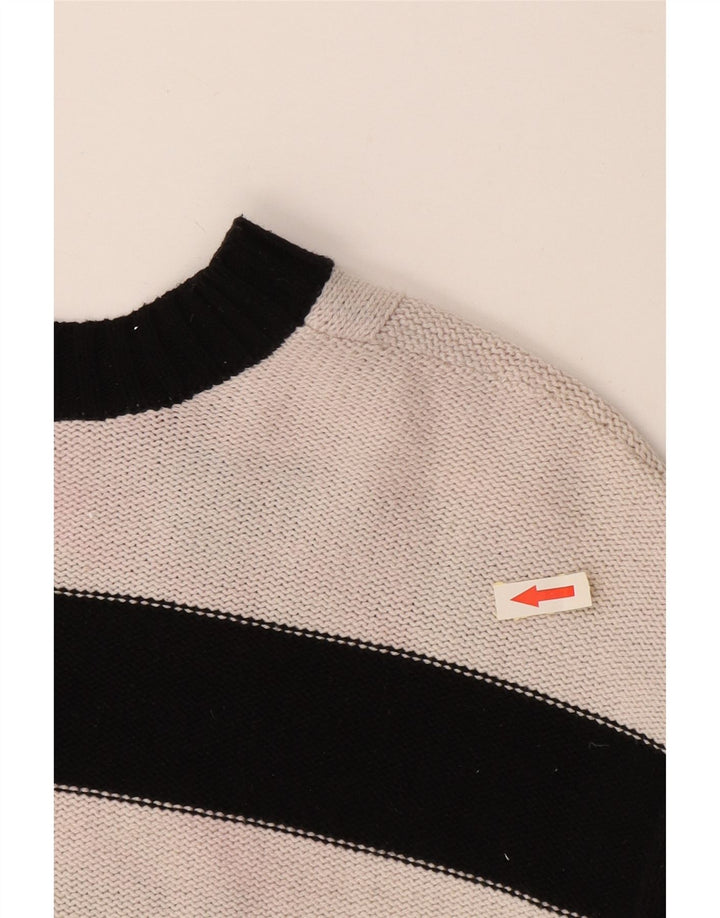 CHAPS Dame Oversized V-hals sweater UK 10 Lille sort stribet