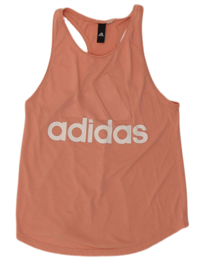 Adidas Dame Grafisk Vest Top UK 12 Medium Pink