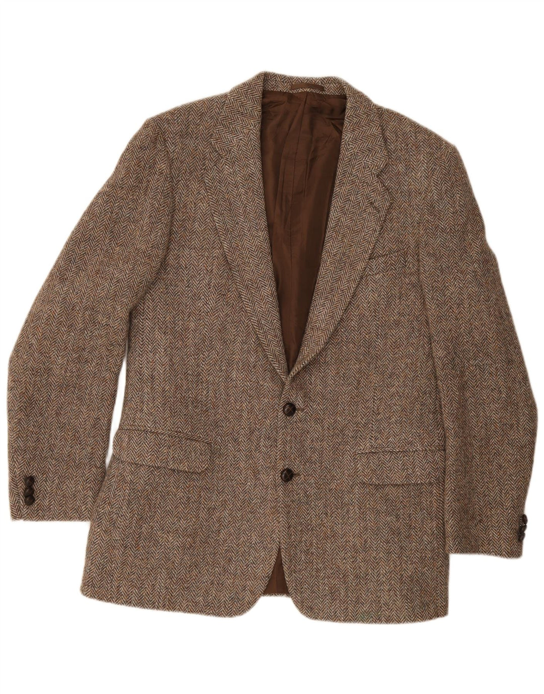 Harris Tweed Herre St. Michael Blazer Jacket UK 40 Large Brown Herringbone