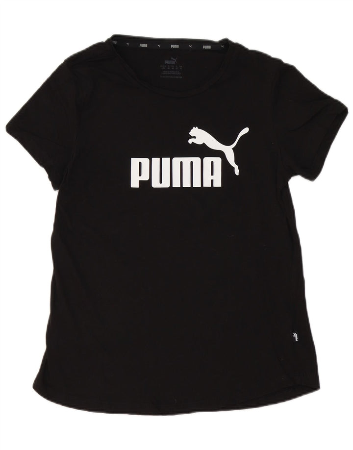 PUMA Grafisk T-shirt top til kvinder DK 14 Stor sort bomuld