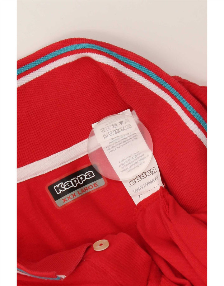 Kappa herre poloshirt 3XL rødstribet bomuld