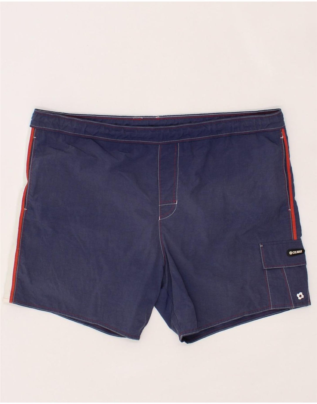 COLMAR Mens Swimming Shorts EU 54 2XL Navy Blue Colourblock Polyamide Vintage Colmar and Second-Hand Colmar from Messina Hembry 