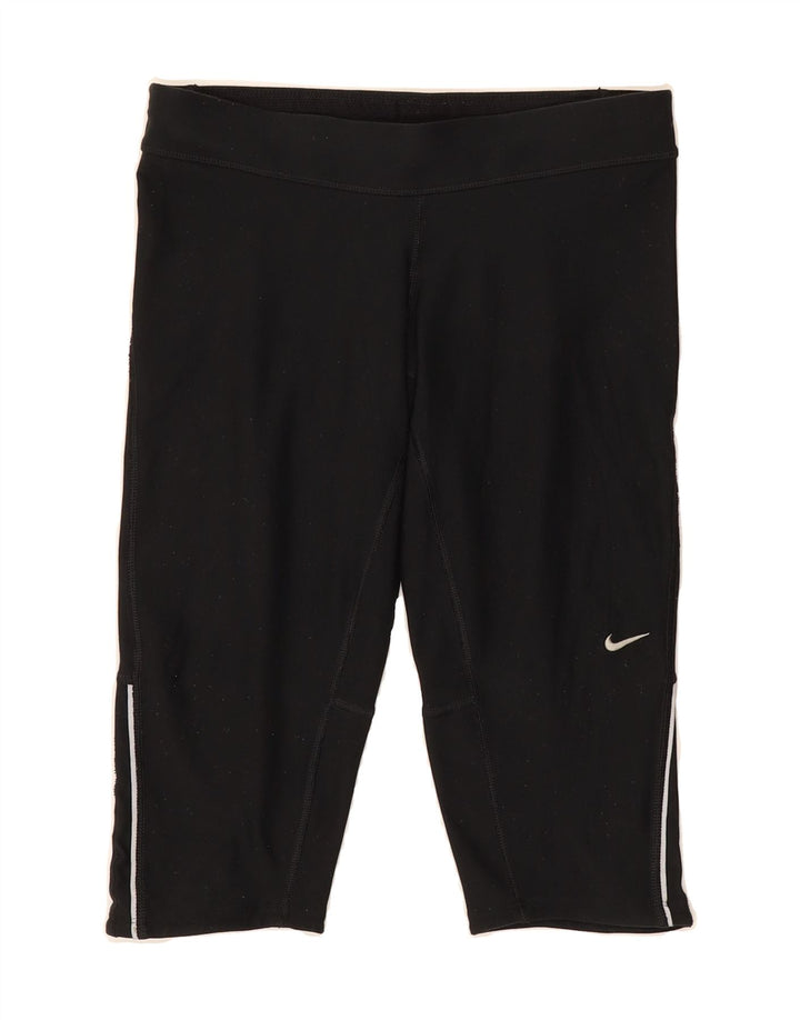 NIKE Womens Dri Fit Bermuda Sport Shorts UK 10 Small  Black Polyester Vintage Nike and Second-Hand Nike from Messina Hembry 