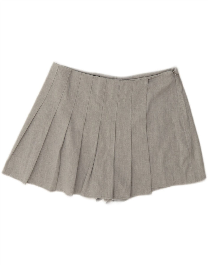 Zara Dame Skort Mini Nederdel Medium W28 Grå