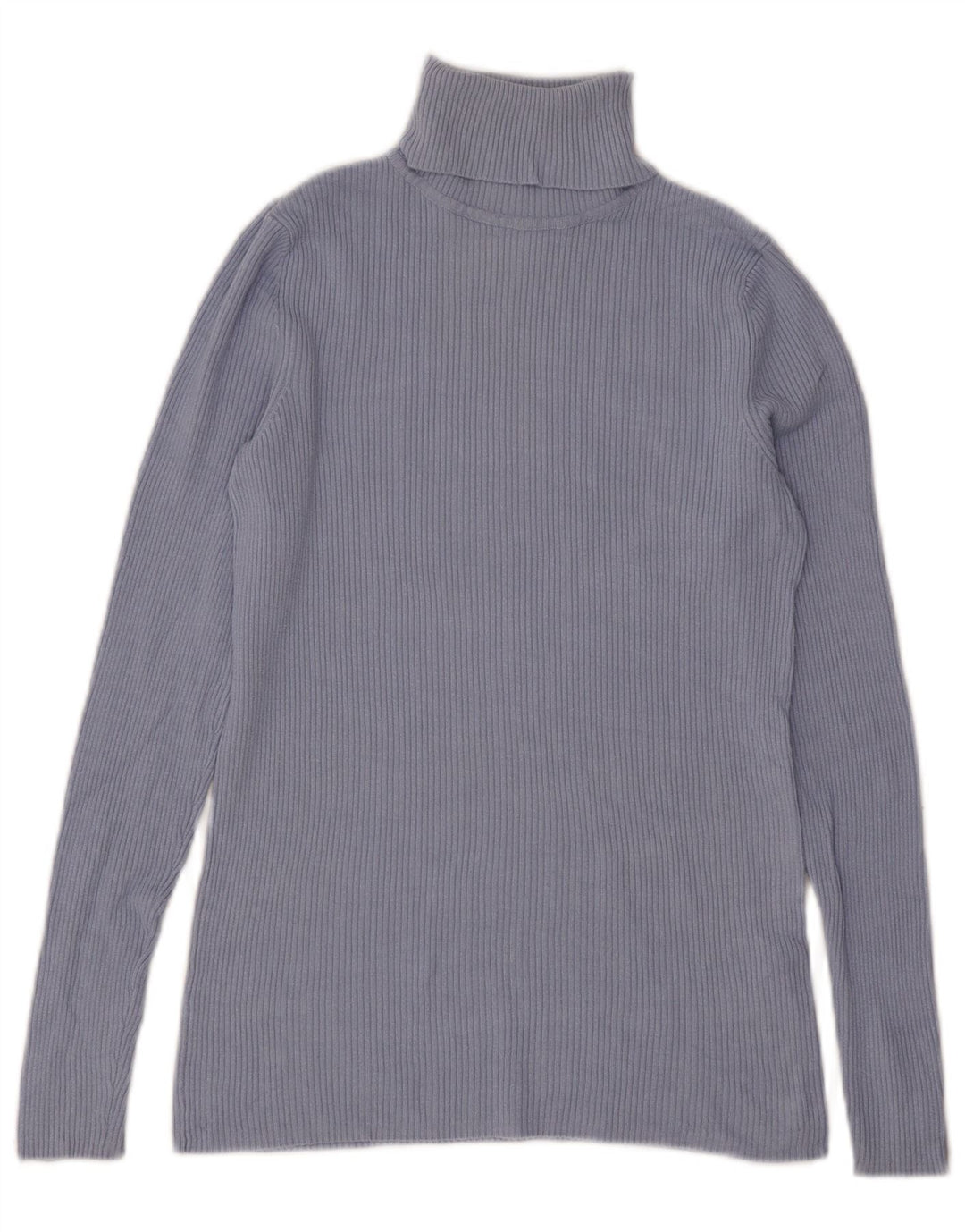 Marks & Spencer Dametop Langærmet UK 10 Small Blue Viscose