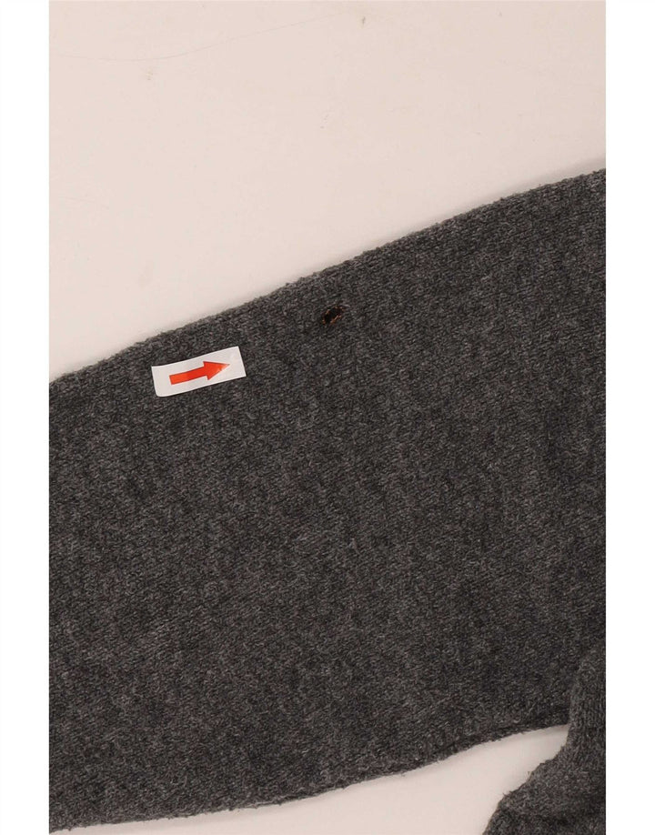 Zara oversize sweater med hætte til kvinder UK 10 Lille grå polyester
