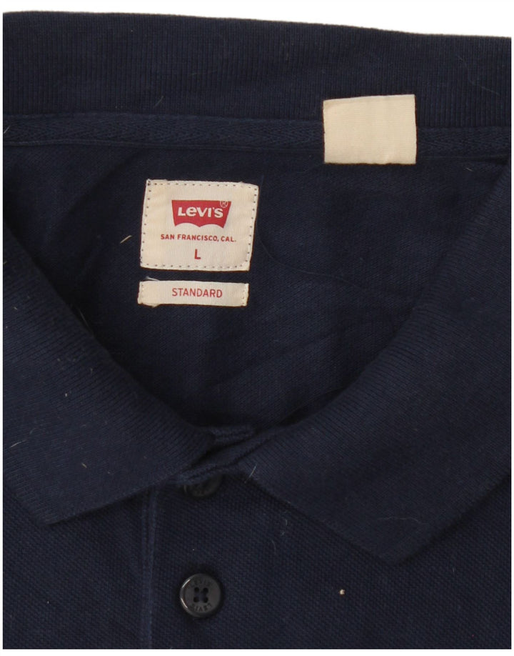 Levi's Herre Standard Fit Polo Shirt Stor Marineblå Bomuld