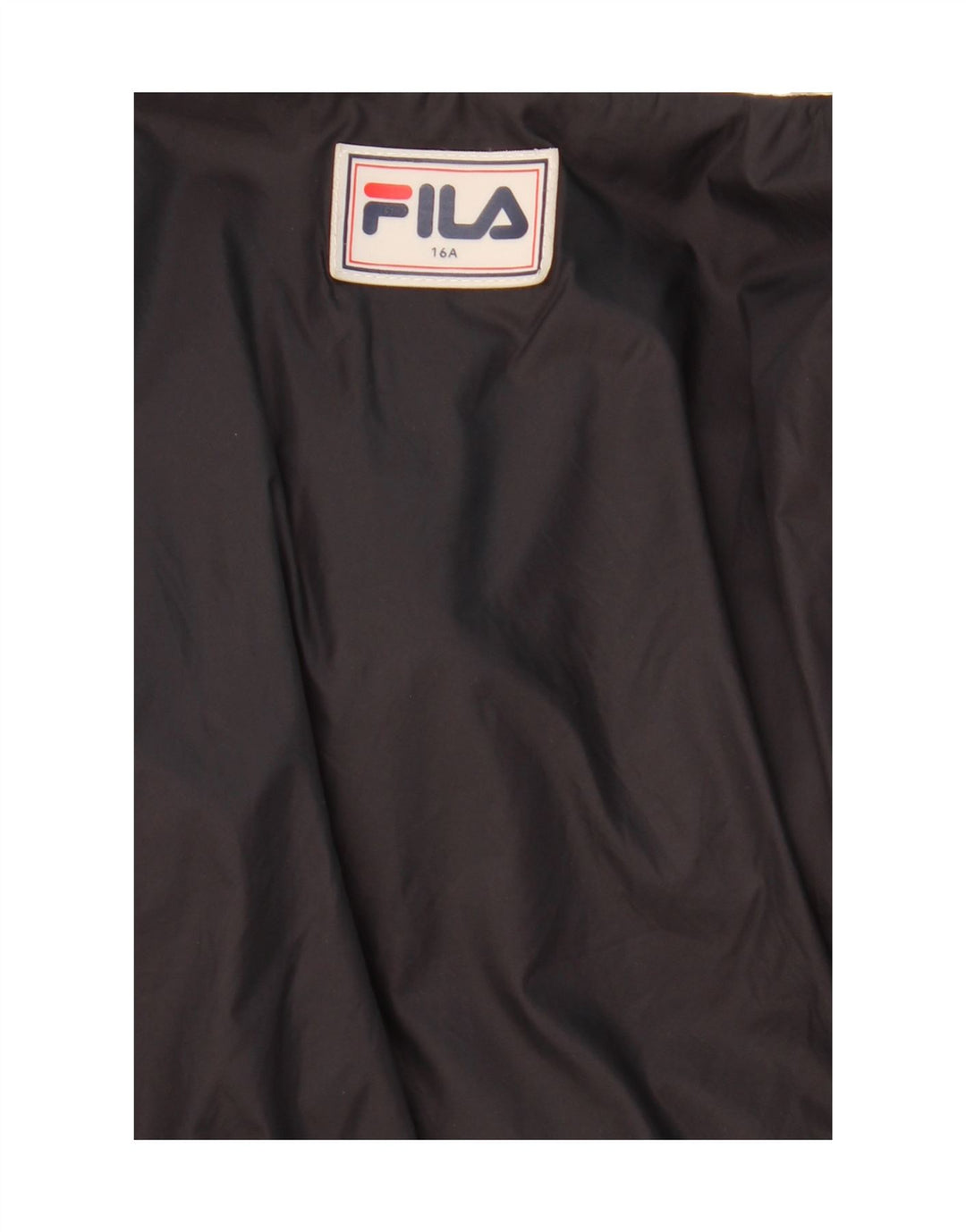 FILA Boys Padded Jacket 15-16 Years Black Colourblock Vintage Fila and Second-Hand Fila from Messina Hembry 
