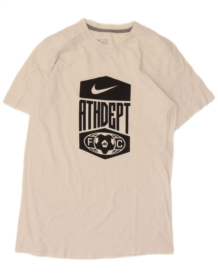 Nike Herre Standard Fit Grafisk T-Shirt Top UK 38/40 Medium White