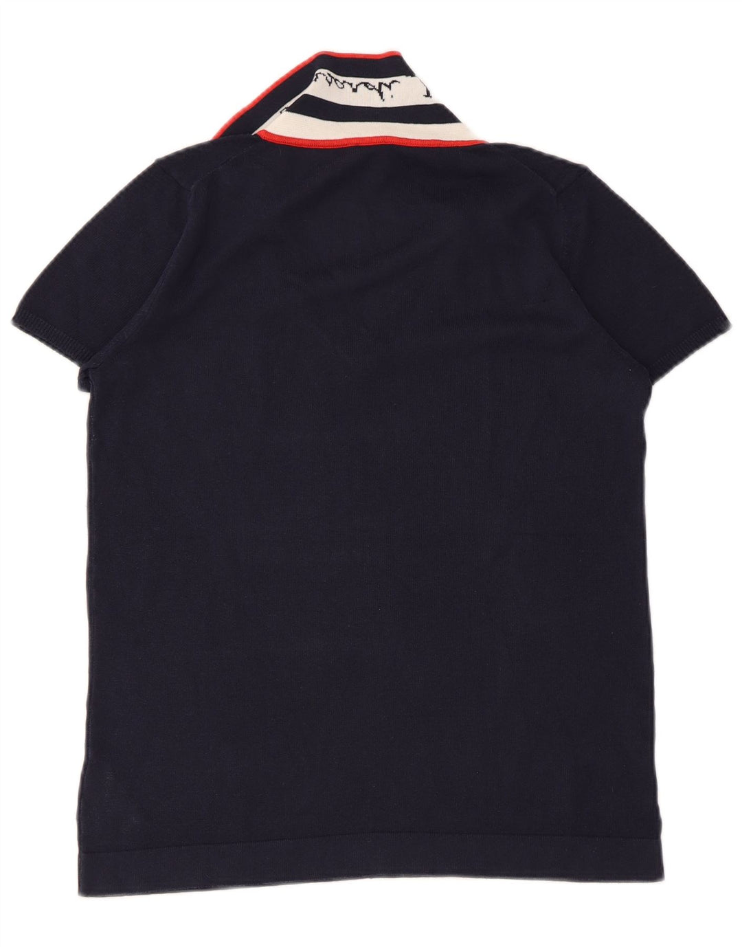 TRUSSARDI JEANS Dame Polo Neck Jumper Sweater UK 14 Large Navy Blue