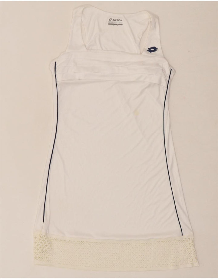 LOTTO Womens Tennis Dress UK 12 Medium White Vintage Lotto and Second-Hand Lotto from Messina Hembry 