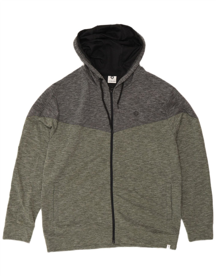 Jack & Jones Hættetrøje med lynlås til mænd 2XL Grøn Colourblock Polyester