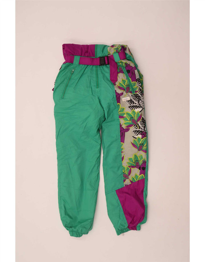 Vintage skijumpsuit til kvinder EU 38 Medium W28 L30 Flerfarvet Colourblock