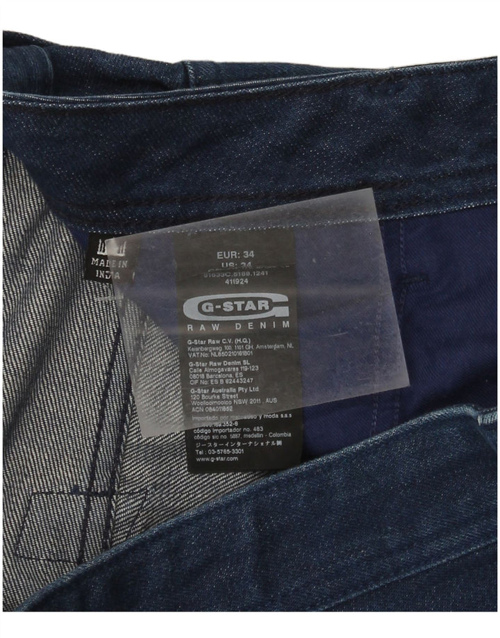 G-Star Herre Denim Shorts W34 Large Navy Blue Bomuld