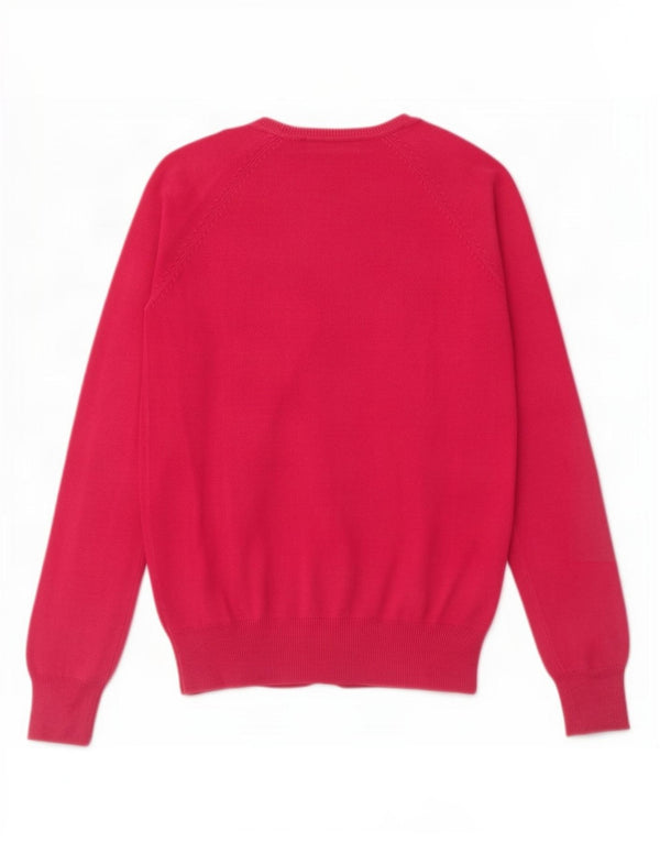 Zara Dame Cardigan Sweater UK 12 Medium Pink Bomuld