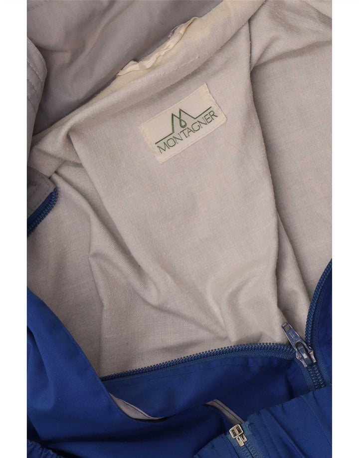 Vintage træningsdragt til mænd Topjakke Large Blue