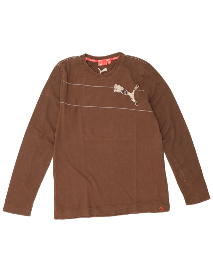 Puma Herre Top Langærmet Medium Brun Bomuld