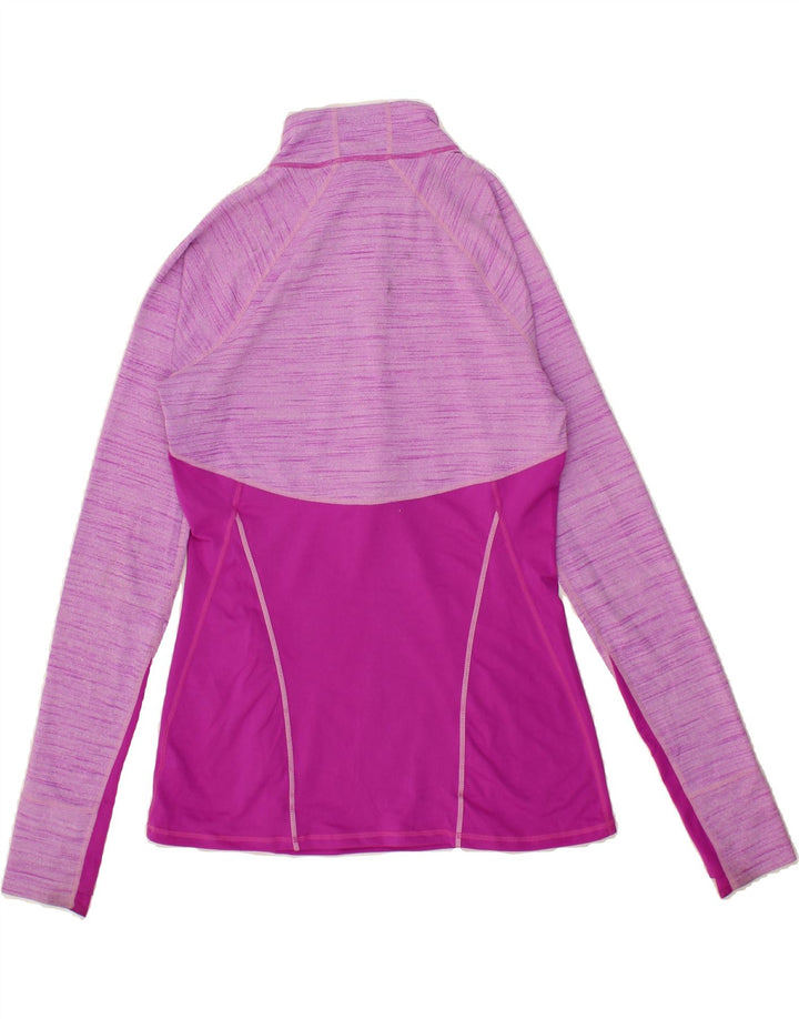ATHLETA Womens Pullover Tracksuit Top UK 14 Medium Purple Colourblock Vintage Athleta and Second-Hand Athleta from Messina Hembry 