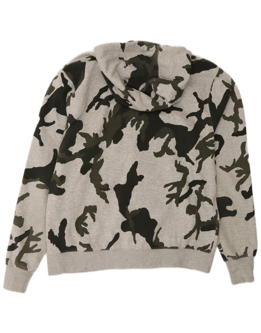 Nike hættetrøje med lynlås til mænd Stor grå camouflage bomuld