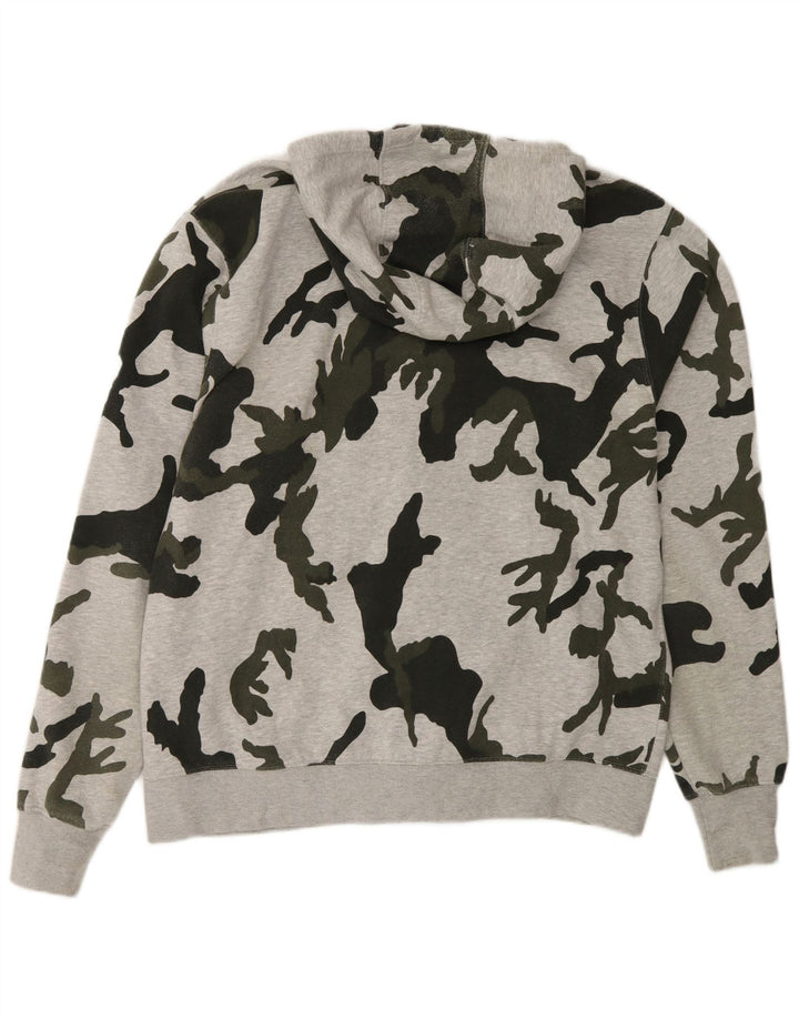 Nike hættetrøje med lynlås til mænd Stor grå camouflage bomuld