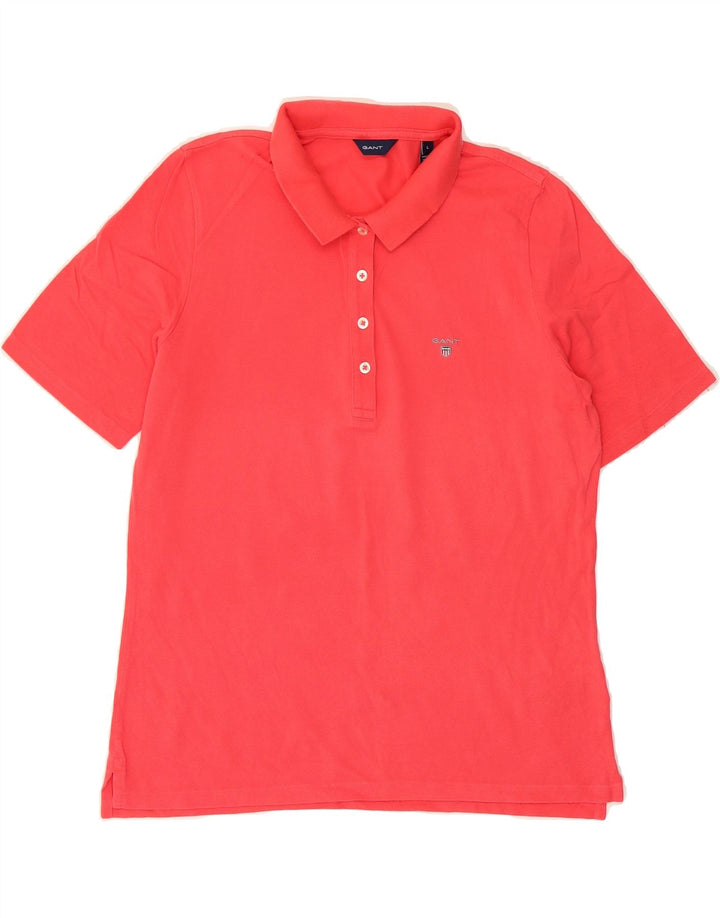 GANT Womens Polo Shirt UK 14 Large Red Cotton Vintage Gant and Second-Hand Gant from Messina Hembry 