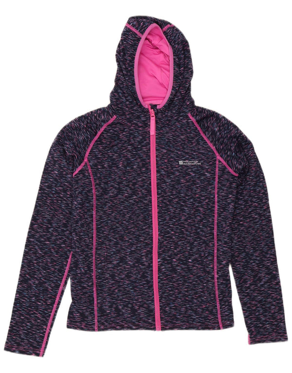 Mountain Warehouse piger hættetrøje med lynlås 12-13 år Navy Blue Flecked
