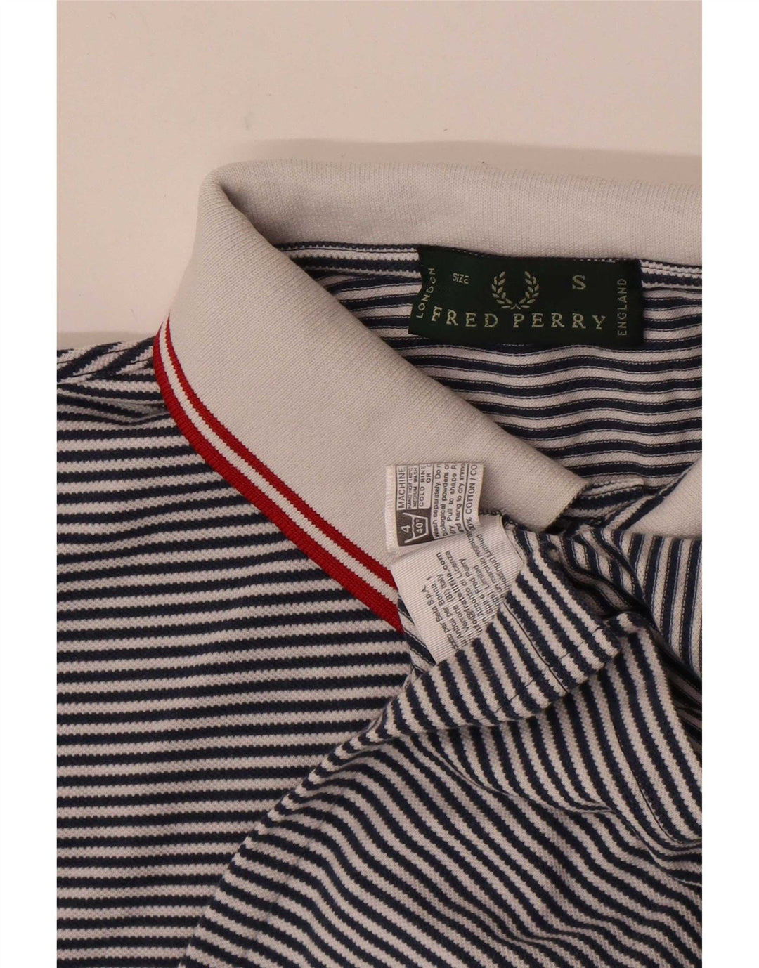 Fred Perry Herre poloskjorte lille marineblå nålestribet bomuld