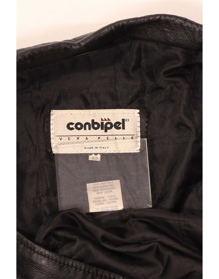 Conbipel Herre Læderfrakke IT 52 Large Sort