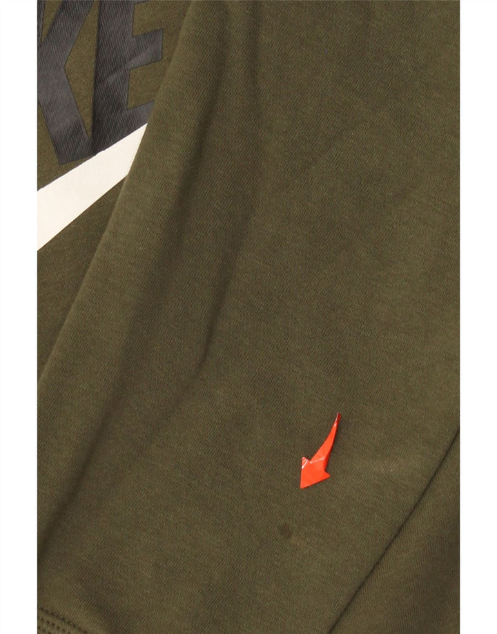 Nike Boys Standard Fit Grafisk Sweatshirt Jumper 13-14 år XL Khaki