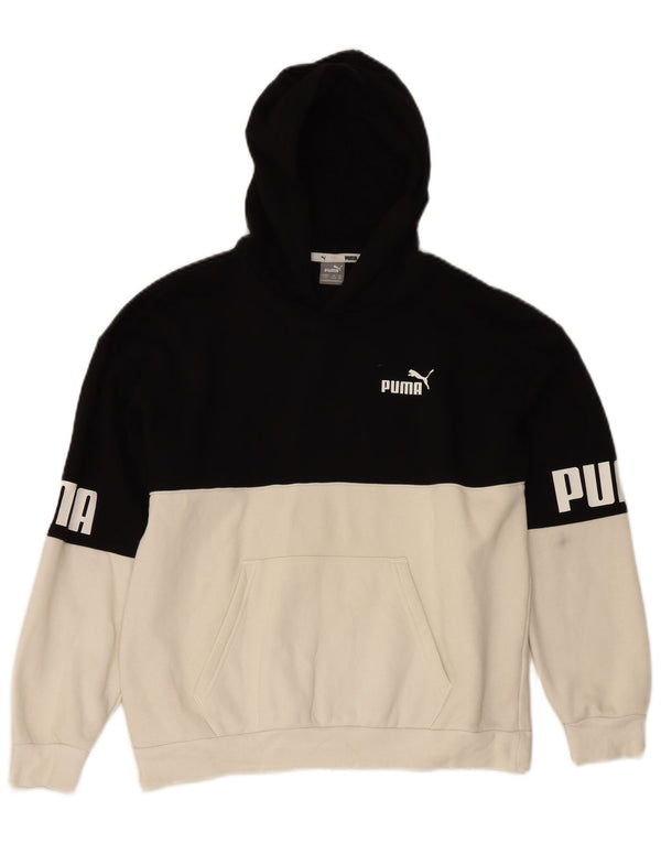 Puma drenge grafisk hættetrøje 13-14 år Sort Colourblock Bomuld