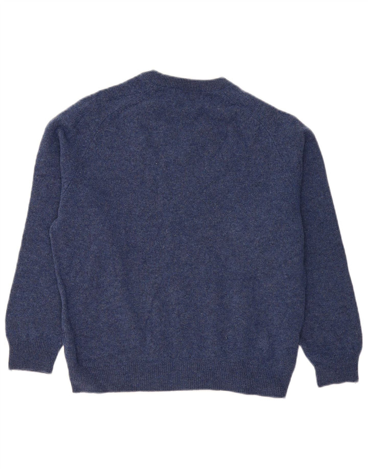 Marks & Spencer Dame V-hals sweater UK 14 Medium Navy Blue
