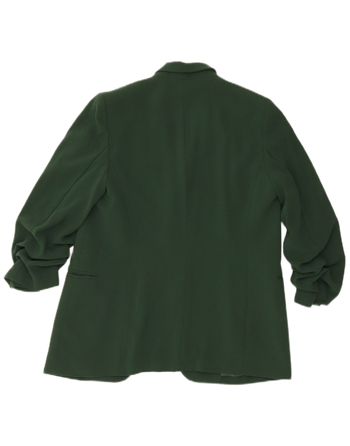 Marks & Spencer Dame 3/4 ærmet åben blazerjakke UK 12 Medium Green