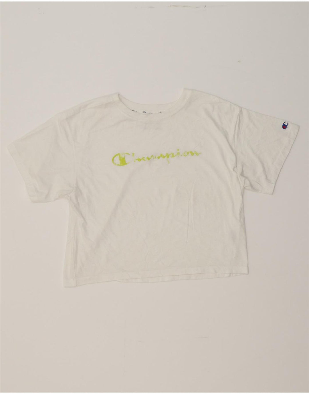 CHAMPION Womens Graphic T-Shirt Top UK 14 Medium White Cotton Vintage Champion and Second-Hand Champion from Messina Hembry 